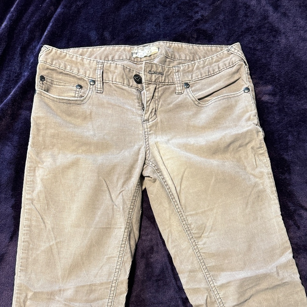 Women's free people tan corduroy pants